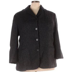 SOLDLauren by Ralph Lauren Wool Coat Black Gray Tweed